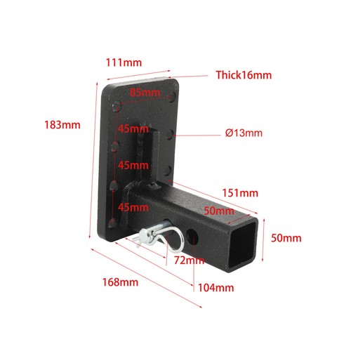 Adjustable tow hitch - adjustable, drop