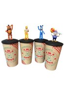 Five Nights At Freddy’s Plastic Cup SET OF 4 Cups/Toppers - Ships Now - New!