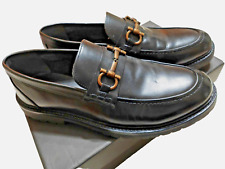 Men Snaffle Loafer Polished Leather Shoes H By Hudson New UK 9 43 Black Luxury