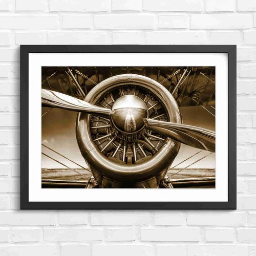 Vintage airplane engine - airplane,