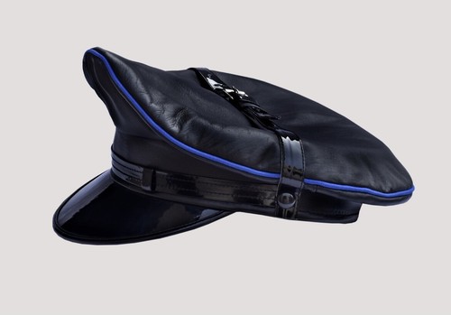 Genuine real leather blue army - blue,