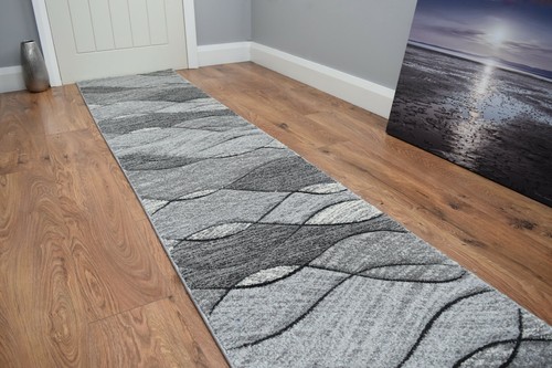 Grey hallway runner - hallway, stairway
