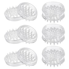 12 Pcs Carpet Protectors Spiked Caster Cups 1.46" Round Spiked Furniture Cup