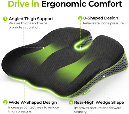 Wedge car seat cushions - seat, &