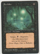 x1 Will-o'-the-Wisp FBB MAGIC MTG FRENCH EX-NM Lean Fire Card