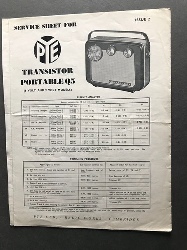 Vintage pye radio cambridge - pye,