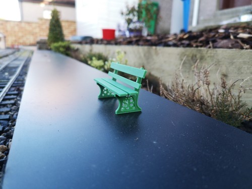 Garden railway station bench - bench, 5