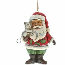 Jim Shore Heartwood Creek - Santa with Cat hanging ormament 4058824