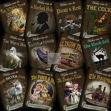 Traditional Vintage-Style Designed Metal Pub Signs   Home Decor Home Bar.Garden