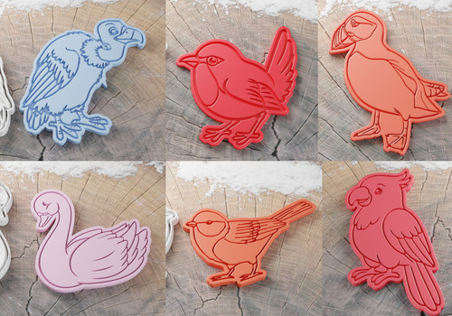 Birds cookie cutters fondant - cutters, /