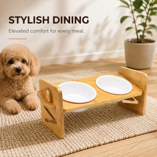 Tilt elevated pet feeder - 15°,