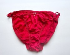 Vintage Red Silk French Cut