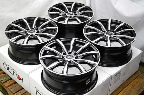 16x7 black wheels - 4, lug