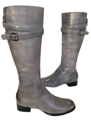 Ladies ecco grey - grey, leather