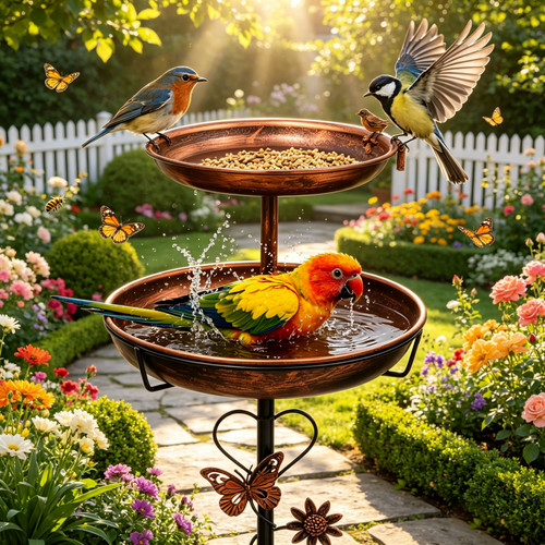 118cm tall bird bath - 118cm,