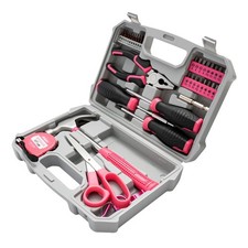 42-Piece Pink Tool Set, Pink