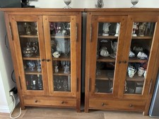 Solid Oak Furnitureland Display Units With Shelves And A Drawer In Each Unit