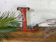Letter L Vintage Reclaimed Tin