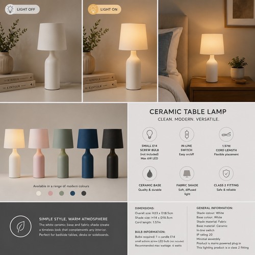 Ceramic table lamp - table,