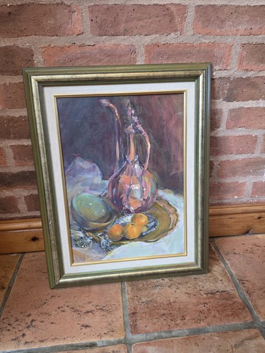 Original framed still life oil - still,