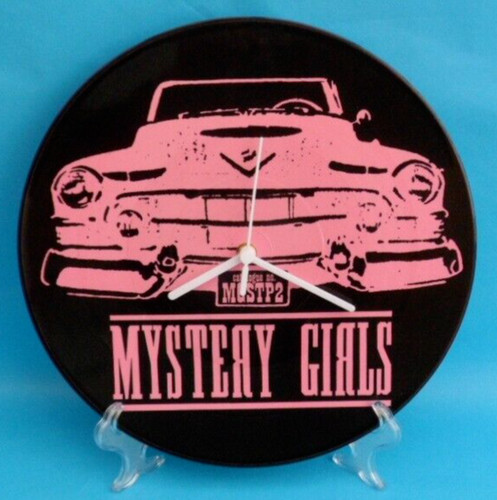 Mystery girls clock upcycled - clock,