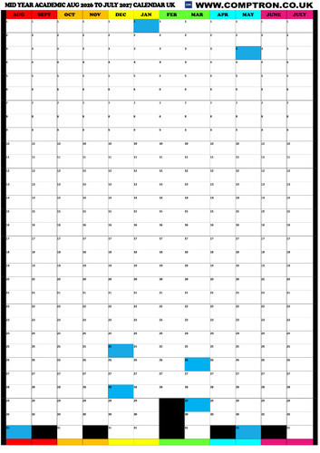 Academic wall calendar 2026 - calendar,