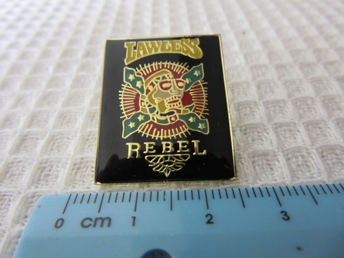 Lawless rebel 1980 biker pin - rebel,