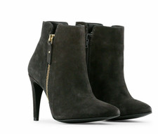 Arnaldo Toscani Grey Suede Heeled Smart Ankle Boots Size 6.5 Party Evening Work