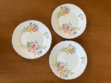 Shelley china tea plates x3 and saucers x2 in Wild Flowers pattern