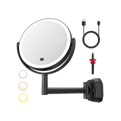 Wall mounted lighted makeup - wall,