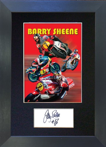 Barry sheene signed mounted - barry,