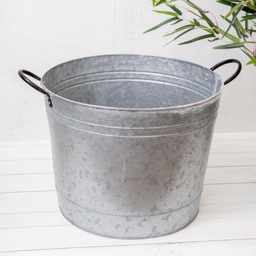 Large round metal galvanised - round,