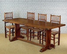 Antique Oak Refectory Kitchen Dining Table c.1910