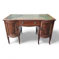 Victorian Mahogany Desk Green