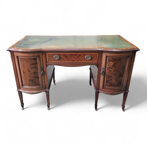 Victorian mahogany desk green - victorian,