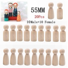 55MM Wood Peg Doll Little