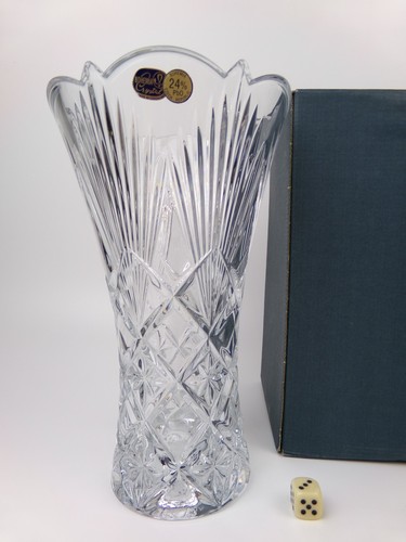 Bohemia cut crystal vase - bohemia,