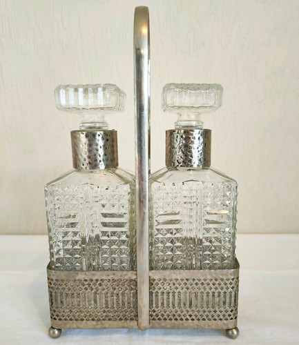 Art deco cut glass decanter - art,