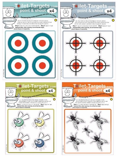 Toilet targets 4cm - 4cm, vinyl