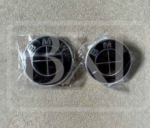 Black boot and bonnet badges - black,
