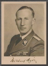 ✔️ GERMANY 3. Reich Reinhard Heydrich SIGNATURE RARE POSTCARD REPRODUCTION