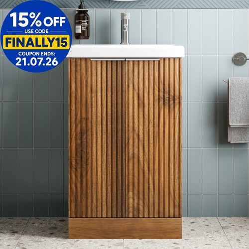 Fluted 500mm bathroom - fluted,
