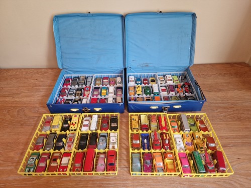 Two matchbox carry cases - carry, with