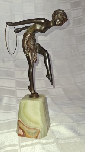 Chiparus art deco bronze hoop - chiparus, 'hoop