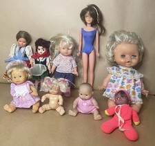 Big Bundle Of Vintage And Modern Girl Dolls. 9 Included. Rosebud, Elc