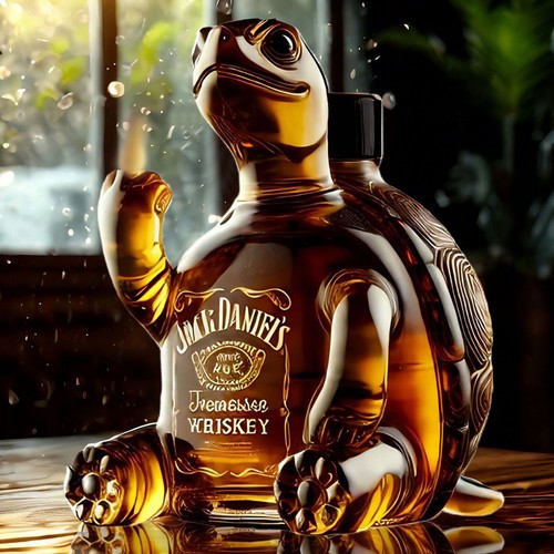 Turtle whiskey bottle unique - turtle,