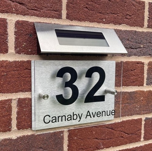 Solar light house door signs - light,