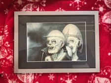 Vintage  Framed  H R GIGER BIOMECHANICS , 1970s RARE DELUXE FRAMED ART PRINT