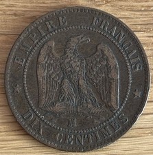 1855 Napoleon III Dix Centimes