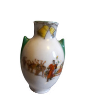 ROYAL DOULTON SERIESWARE ANTIQUE MINIATURE WINGED VASE CHRISTMAS/ SANTA 1900's